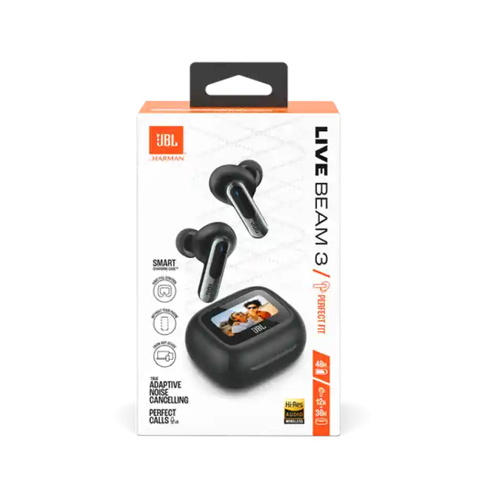 JBL Live Beam 3 ANC True Wireless Noise Cancelling Earbuds With Display